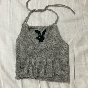 Playboy crop halter top
